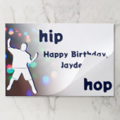 ヒップホップダンスパーティーハッピーバースデー名 ペーパーパッド (折り畳み)
