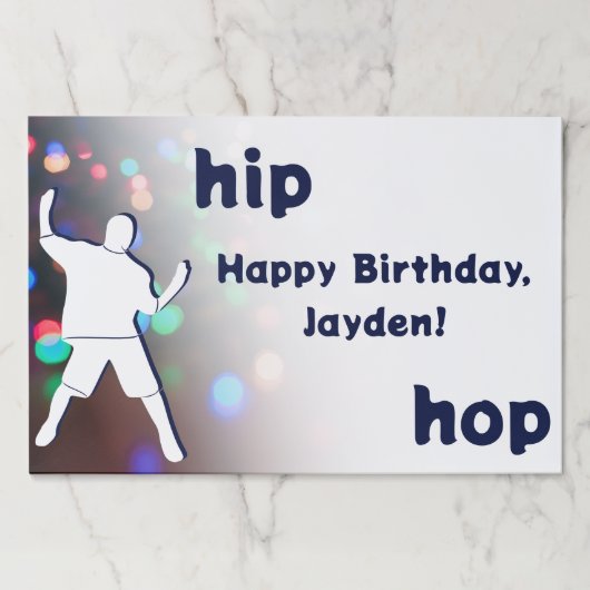 ヒップホップダンスパーティーハッピーバースデー名 ペーパーパッド (正面)