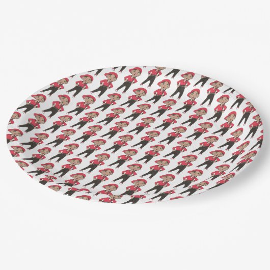 ヒップホップダンスパーティーヒップホップブレックダンスリサイタル ペーパープレート (アングル)