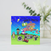 ヒップホップダンスライフキッドのパーティー招待状 招待状 (スタンド正面)