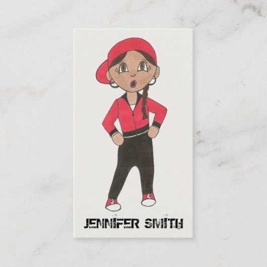 ヒップホップダンス先生パーソナライズされたヒップホップクラス 名刺 (正面)