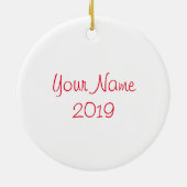 ヒップホップダンパーソナライズされたオーナメント セラミックオーナメント (裏面)