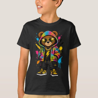 ヒップホップテディベアシャツ | おしゃれクマTシャツ Tシャツ