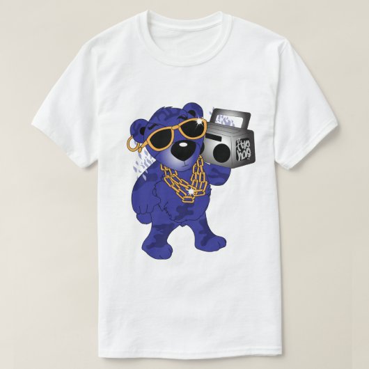 ヒップホップテディベア Tシャツ (デザイン正面)