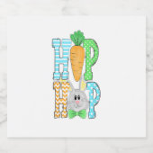 ヒップホップバニーイースターバニークラシックウサギ愛好家 スパークリングワインラベル (シングルラベル)