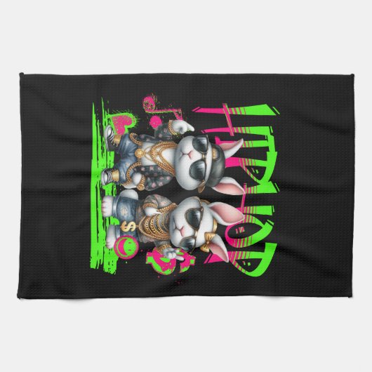 ヒップホップバニー キッチンタオル (横)