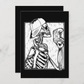 ヒップホップビデオゲーマースケルトンボーイズキッズハロウィーン 招待状 (正面/裏面)