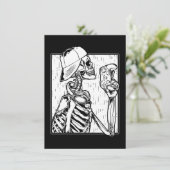 ヒップホップビデオゲーマースケルトンボーイズキッズハロウィーン 招待状 (スタンド正面)