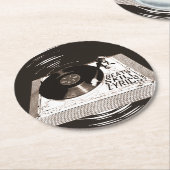 ヒップホップビートスキル歌詞オンターンテーブル紙PLAT ラウンドペーパーコースター (アングル)
