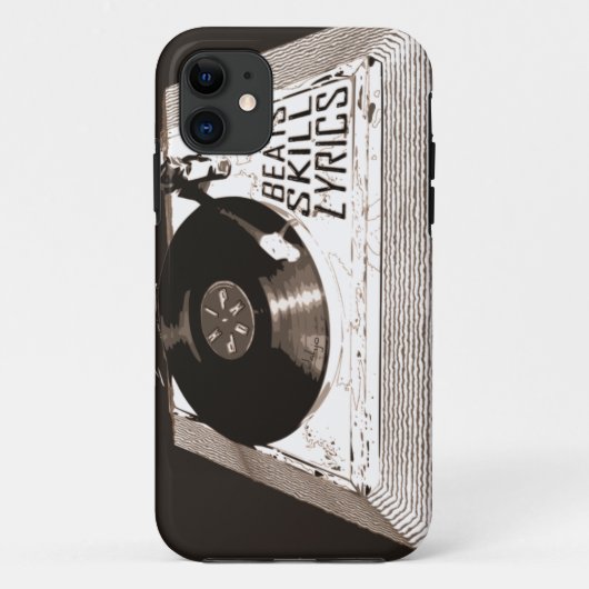 ヒップホップビートスキル歌詞オンターンテーブル Case-Mate iPhoneケース (裏面)