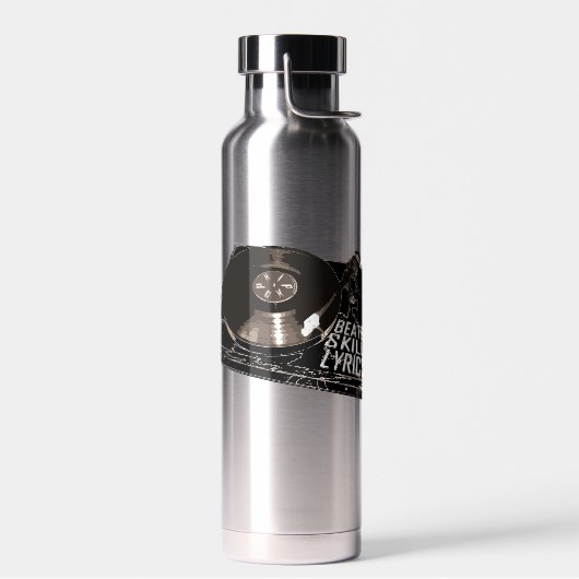 ヒップホップビートスキル歌詞記録プレーヤー ウォーターボトル (左面)