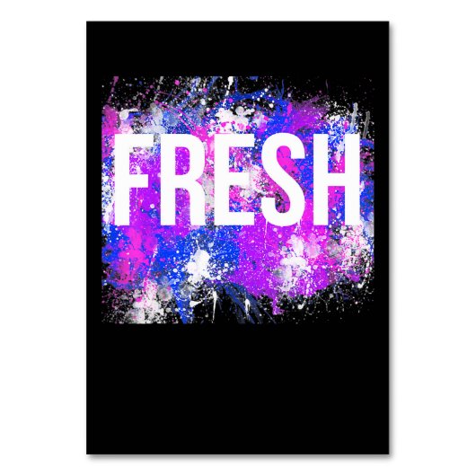 ヒップホップフレッシュオールドスクールアラップのーバンスラング テーブルナンバー (正面)