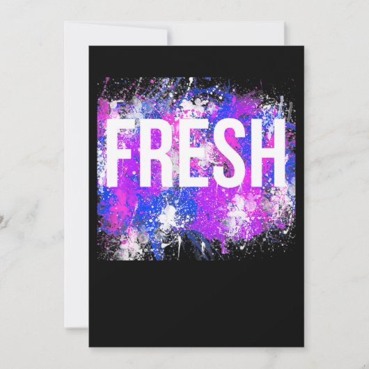 ヒップホップフレッシュオールドスクールアラップのーバンスラング 招待状 (正面)