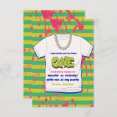 ヒップホップフレッシュワンと写真ありがとう 招待状 (正面/裏面)