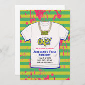 ヒップホップフレッシュワン 誕生日 招待状 (正面/裏面)