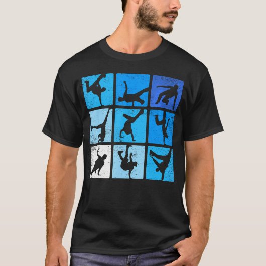 ヒップホップブレイクダンスポーズ Tシャツ (正面)