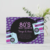 ヒップホップベイビーシャワーパーティー音楽招待状 招待状 (スタンド正面)