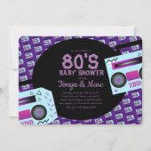 ヒップホップベイビーシャワーパーティー音楽招待状 招待状 (正面)