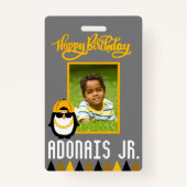 ヒップホップペンギンカッコいいキッド写真VIPパス  バッジ (裏面)