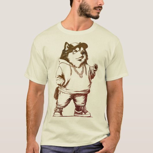 ヒップホップマラムテドッグストリートウェアデザイン Tシャツ (正面)