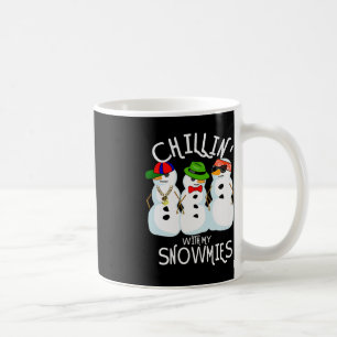 ヒップホップミュージッククリスマス雪だるまチリンと私のSn コーヒーマグカップ