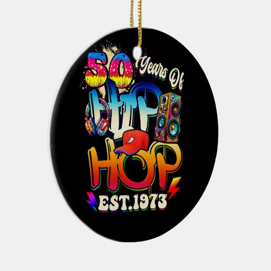 ヒップホップミュージック50周年記念ブラックヒストリーメンズD セラミックオーナメント (右)