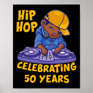 ヒップホップミュージック50周年記念ブラックヒストリDj Da ポスター