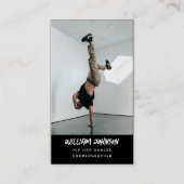 ヒップホップモダンダンサー写真ソーシャルメディアQRコード 名刺 (正面)