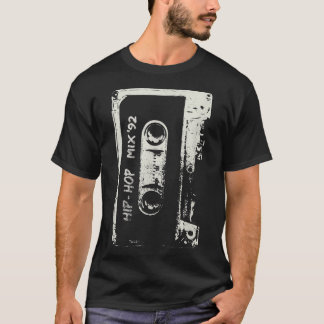 ヒップホップラップのミクテープカセットDJレトロ90s Tシャツ
