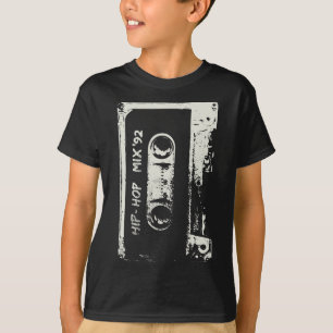 ヒップホップラップのミクテープカセットDJレトロ90s Tシャツ