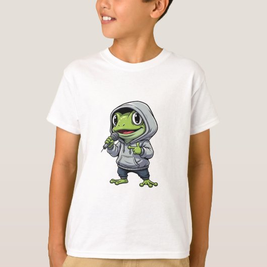 ヒップホップラップカエルキッズ Tシャツ (正面)