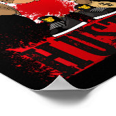 ヒップホップラバーホッケーマスクテディベアおもしろい起業家 ポスター (角)