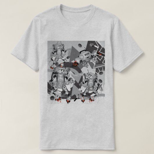 ヒップホップロボットの戦い Tシャツ (デザイン正面)