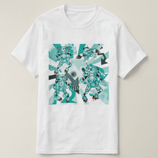 ヒップホップロボットの戦い Tシャツ (デザイン正面)