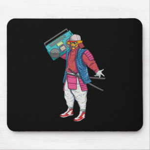 ヒップホップ侍(Boomboxステレオレトロ80s) マウスパッド