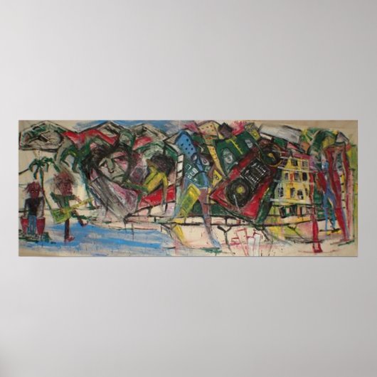 ヒップホップ壁 ポスター (正面)