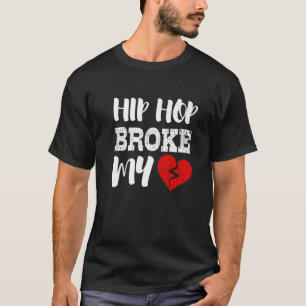 ヒップホップ壊れたハートおもしろい Tシャツ