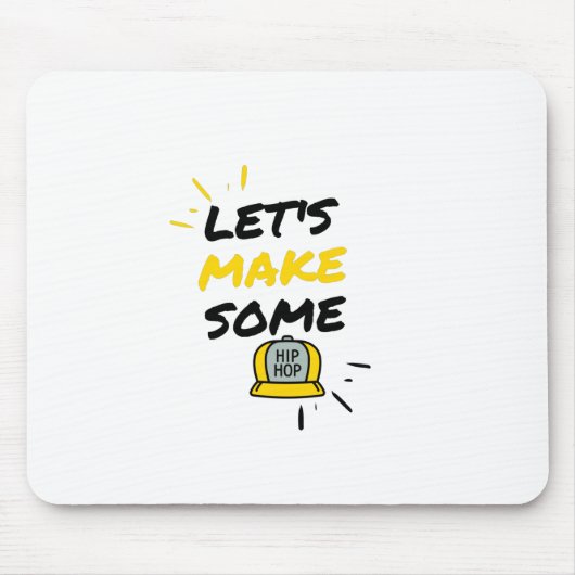 ヒップホップ帽子 マウスパッド (正面)