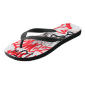 ヒップホップ怖い通り落書き ビーチサンダル (アングル)