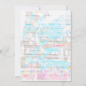 ヒップホップ性の公開ディスコのダンスの招待 招待状 (裏面)