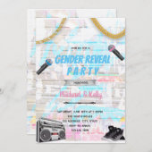 ヒップホップ性の公開ディスコのダンスの招待 招待状 (正面/裏面)