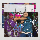 ヒップホップ星 招待状 (正面/裏面)