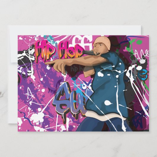 ヒップホップ星 招待状 (正面)