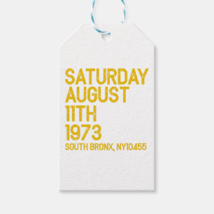 ヒップホップ生まれは1973年8月11日(土)、50年 ギフトタグ