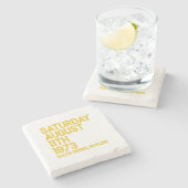 ヒップホップ生まれは1973年8月11日（土）、50年 ストーンコースター (横)