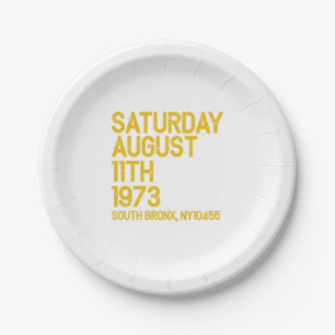ヒップホップ生まれは1973年8月11日(土)、50年 ペーパープレート