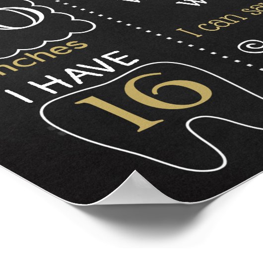 ヒップホップ第2誕生日マイルストーン記号 ポスター (角)