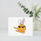 ヒップホップ絵文字エッグバニーイースターキッズアダルト シーズンポストカード (スタンド正面)