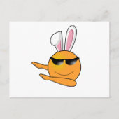 ヒップホップ絵文字エッグバニーイースターキッズアダルト シーズンポストカード (正面)