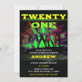 ヒップホップ誕生日招待状テンプレート 招待状 (正面)